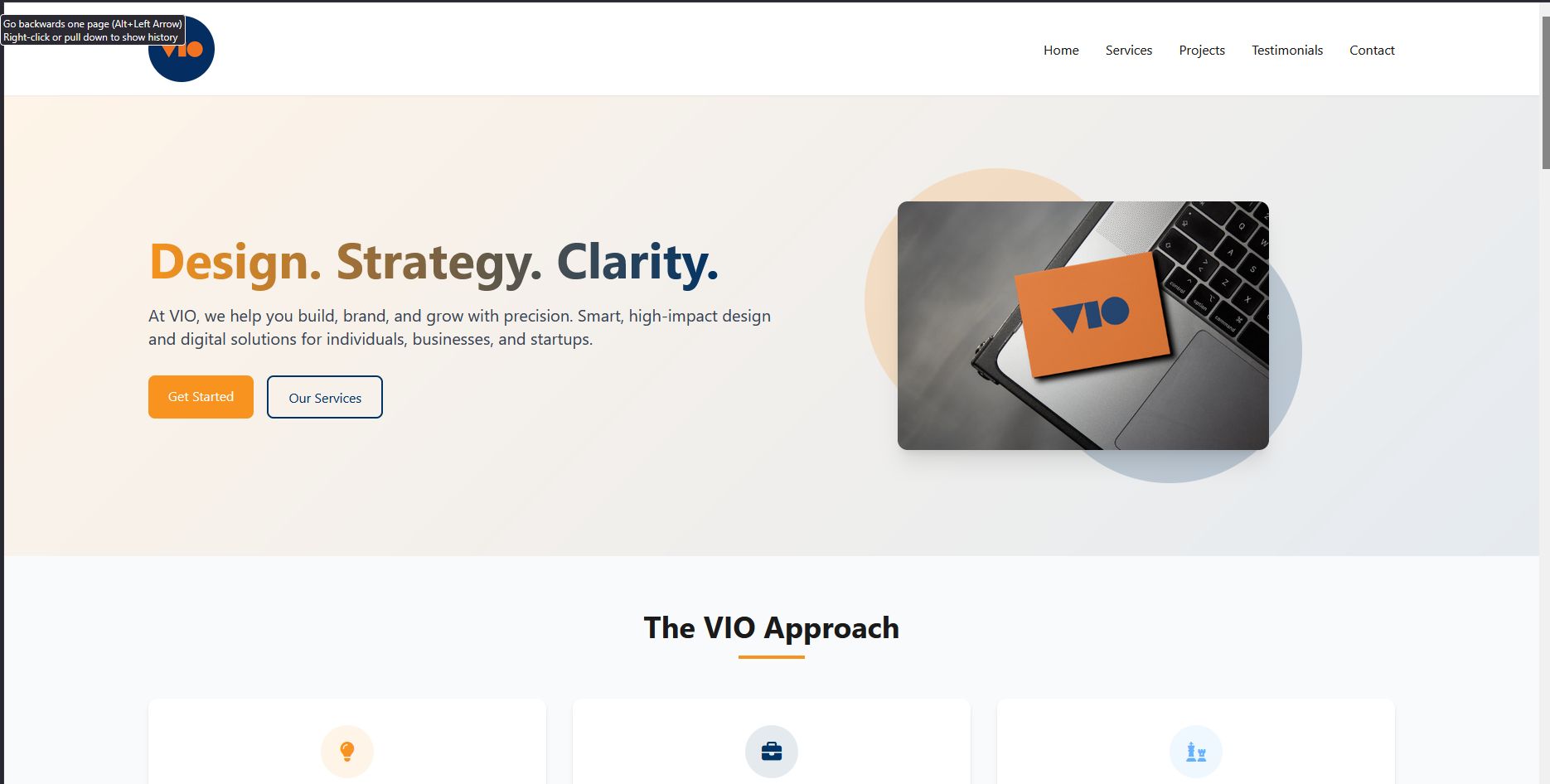 VIO Website Project Image
